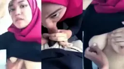 Bokep Ukhti Hijab Merah Crot di Mulut Video by HQporner
